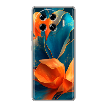 Силиконовый чехол на Tecno Spark 20 Pro Plus с принтом Цветы