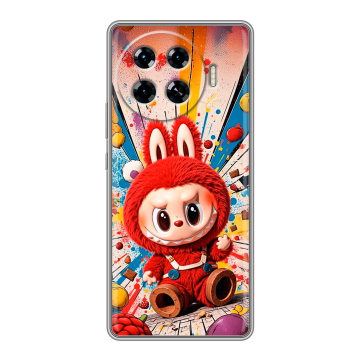 Силиконовый чехол на Tecno Spark 20 Pro Plus с принтом Labubu Лабубу