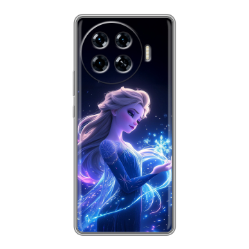 Силиконовый чехол на Tecno Spark 20 Pro Plus с принтом Холодное сердце Frozen