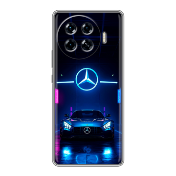 Силиконовый чехол на Tecno Spark 20 Pro Plus с принтом Mercedes Мерседес