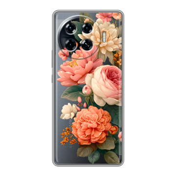Силиконовый чехол на Tecno Spark 20 Pro Plus с принтом цветы