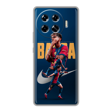 Силиконовый чехол на Tecno Spark 20 Pro Plus с принтом Барселона Barca Yamal 