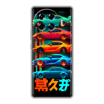 Силиконовый чехол на Tecno Spark 20 Pro Plus с принтом машины тачки