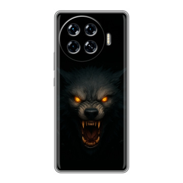 Силиконовый чехол на Tecno Spark 20 Pro Plus с принтом Волк