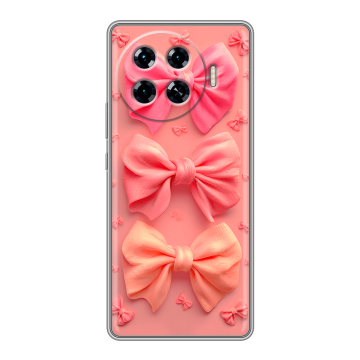 Силиконовый чехол на Tecno Spark 20 Pro Plus с принтом Розовые бантики Силиконовый чехол на Tecno Spark 20 Pro Plus с принтом Розовые бантики