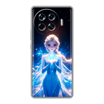 Силиконовый чехол на Tecno Spark 20 Pro Plus с принтом Холодное сердце Frozen