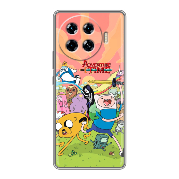 Силиконовый чехол на Tecno Spark 20 Pro Plus с принтом Adventure time Время приключений