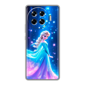 Силиконовый чехол на Tecno Spark 20 Pro Plus с принтом Холодное сердце Frozen