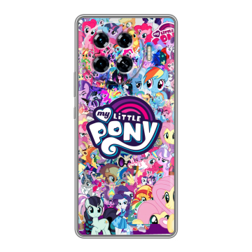 Силиконовый чехол на Tecno Spark 20 Pro Plus с принтом My little pony Дружба чудо