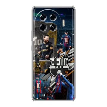 Силиконовый чехол на Tecno Spark 20 Pro Plus с принтом Messi Barcelona