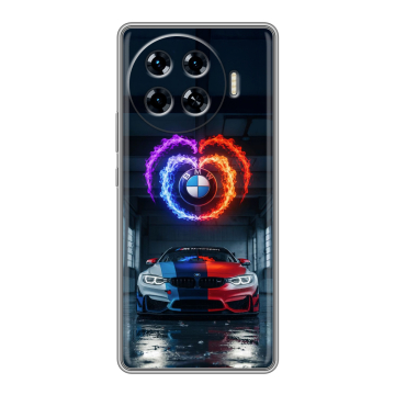 Силиконовый чехол на Tecno Spark 20 Pro Plus с принтом BMW БМВ