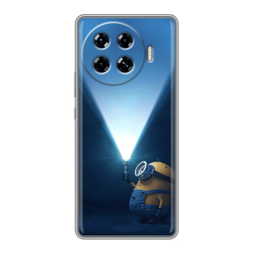 Силиконовый чехол на Tecno Spark 20 Pro Plus с принтом Миньоны