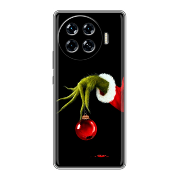 Силиконовый чехол на Tecno Spark 20 Pro Plus с принтом Новый год Гринч