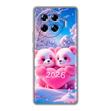 Силиконовый чехол на Tecno Spark 20 Pro Plus с принтом Новый год