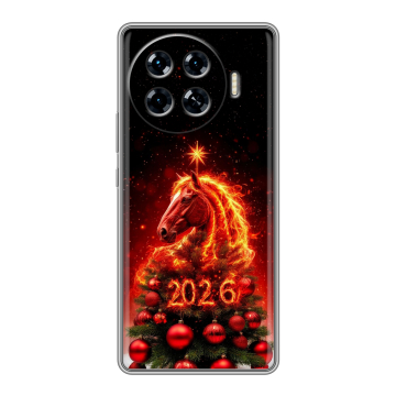 Силиконовый чехол на Tecno Spark 20 Pro Plus с принтом Новый год
