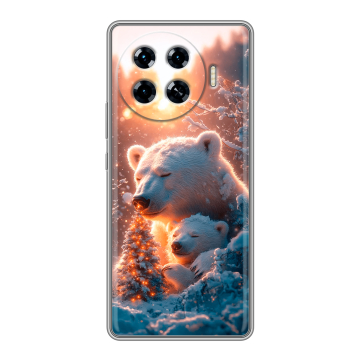 Силиконовый чехол на Tecno Spark 20 Pro Plus с принтом Новый год