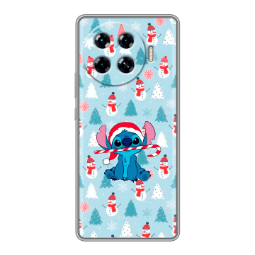 Силиконовый чехол на Tecno Spark 20 Pro Plus с принтом Стич Новый год