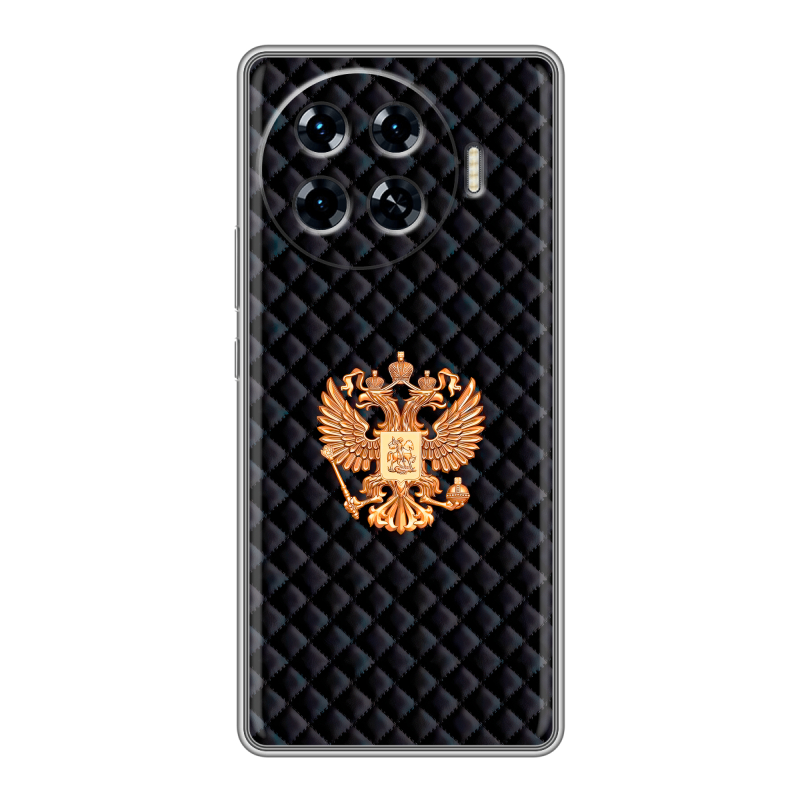 Силиконовый чехол на Tecno Spark 20 Pro Plus с принтом Герб России принт Силиконовый чехол на Tecno Spark 20 Pro Plus с принтом Герб России принт
