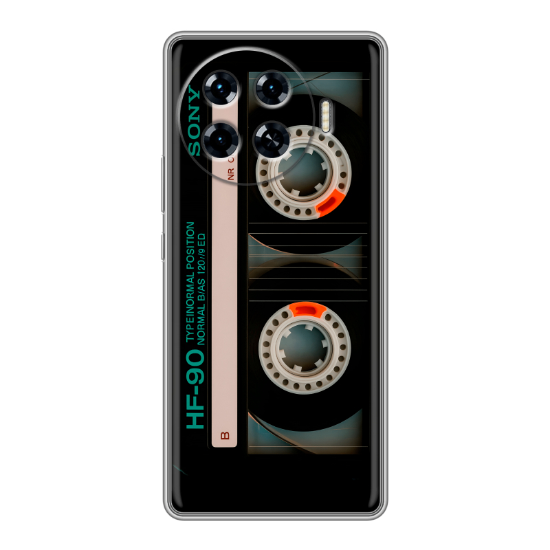 Силиконовый чехол на Tecno Spark 20 Pro Plus с принтом Кассета Силиконовый чехол на Tecno Spark 20 Pro Plus с принтом Кассета