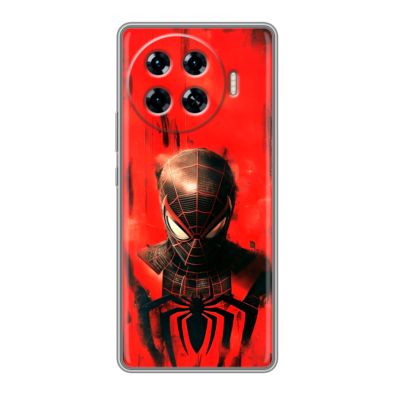 Силиконовый чехол на Tecno Spark 20 Pro Plus с принтом человек паук spiderman Силиконовый чехол на Tecno Spark 20 Pro Plus с принтом человек паук spiderman
