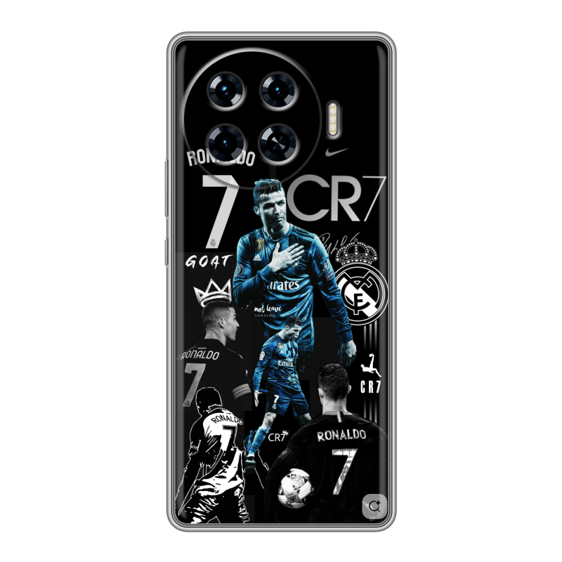 Силиконовый чехол на Tecno Spark 20 Pro Plus с принтом Реал Роналдо Силиконовый чехол на Tecno Spark 20 Pro Plus с принтом Реал Роналдо
