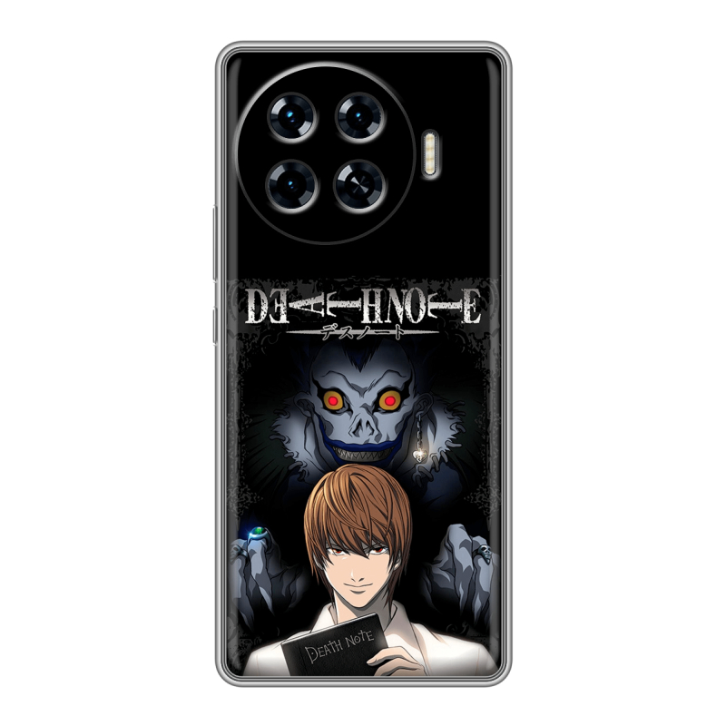 Силиконовый чехол на Tecno Spark 20 Pro Plus с принтом Death note Тетрадь смерти Силиконовый чехол на Tecno Spark 20 Pro Plus с принтом Death note Тетрадь смерти