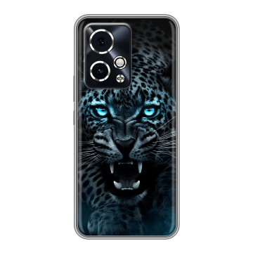Силиконовый чехол на Honor 90 GT с принтом Темный леопард Силиконовый чехол на Honor 90 GT с принтом Темный леопард