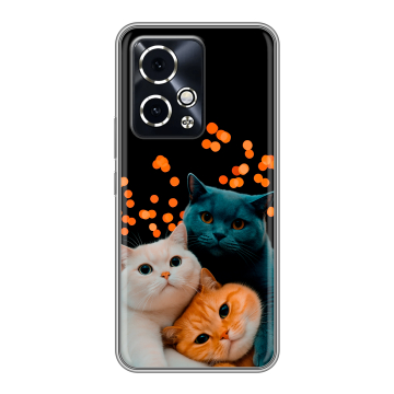 Силиконовый чехол на Honor 90 GT с принтом Кошки Силиконовый чехол на Honor 90 GT с принтом Кошки