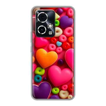 Силиконовый чехол на Honor 90 GT с принтом Сердечки Силиконовый чехол на Honor 90 GT с принтом Сердечки