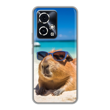 Силиконовый чехол на Honor 90 GT с принтом Капибара