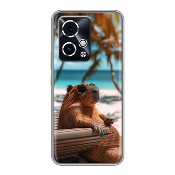 Силиконовый чехол на Honor 90 GT с принтом Капибара