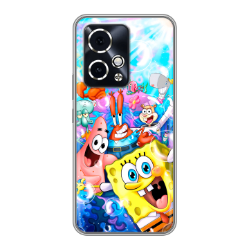 Силиконовый чехол на Honor 90 GT с принтом спанчбоб спанч боб