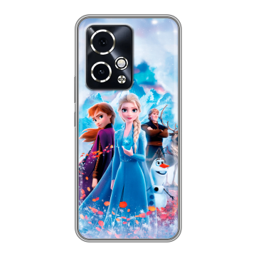 Силиконовый чехол на Honor 90 GT с принтом Холодное сердце Frozen