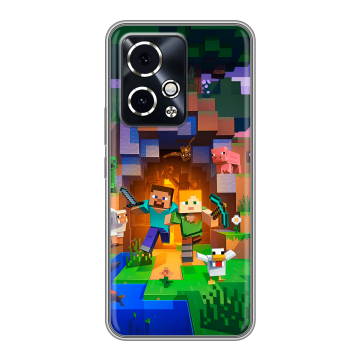Силиконовый чехол на Honor 90 GT с принтом Майнкрафт Minecraft Силиконовый чехол на Honor 90 GT с принтом Майнкрафт Minecraft
