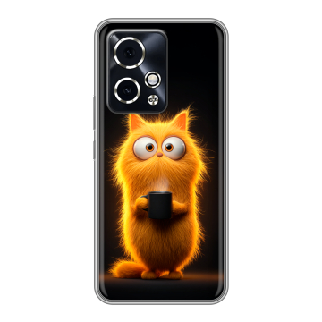 Силиконовый чехол на Honor 90 GT с принтом Смешной кот Силиконовый чехол на Honor 90 GT с принтом Смешной кот