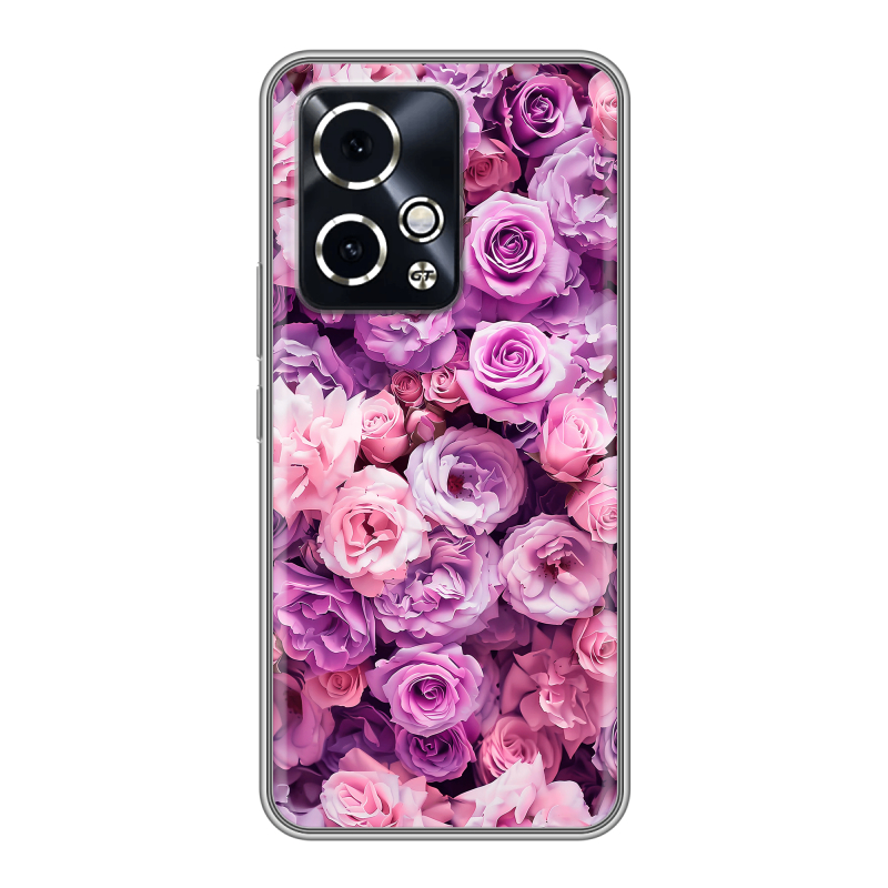 Силиконовый чехол на Honor 90 GT с принтом лавандовые розы Силиконовый чехол на Honor 90 GT с принтом лавандовые розы