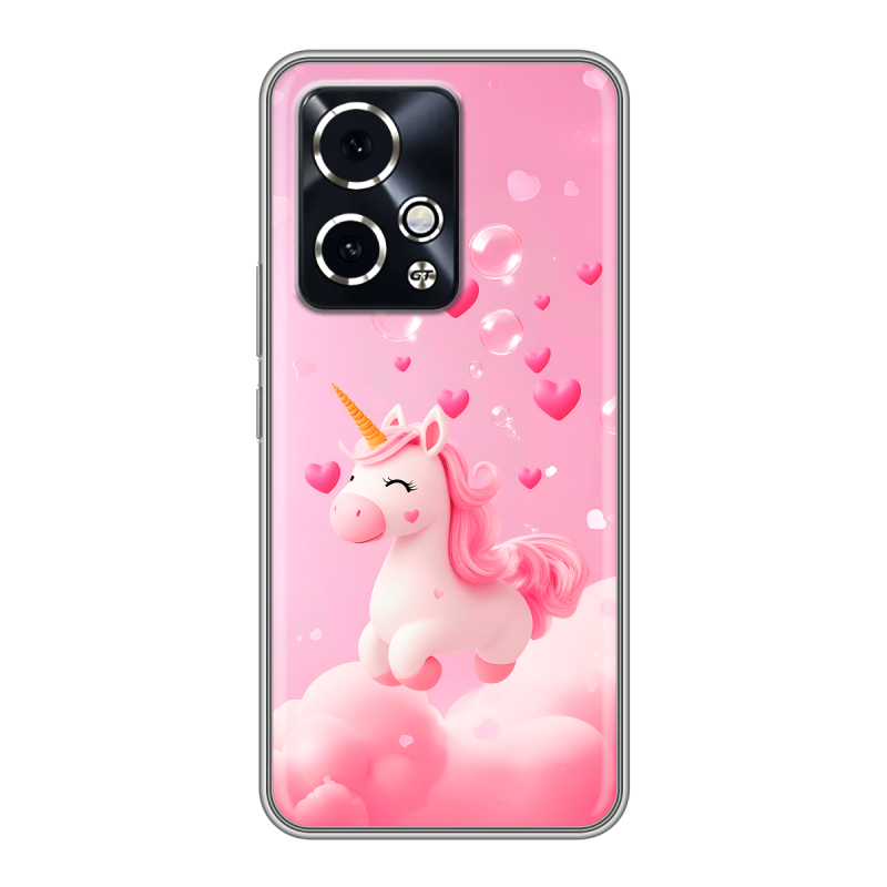 Силиконовый чехол на Honor 90 GT с принтом Единорог Силиконовый чехол на Honor 90 GT с принтом Единорог