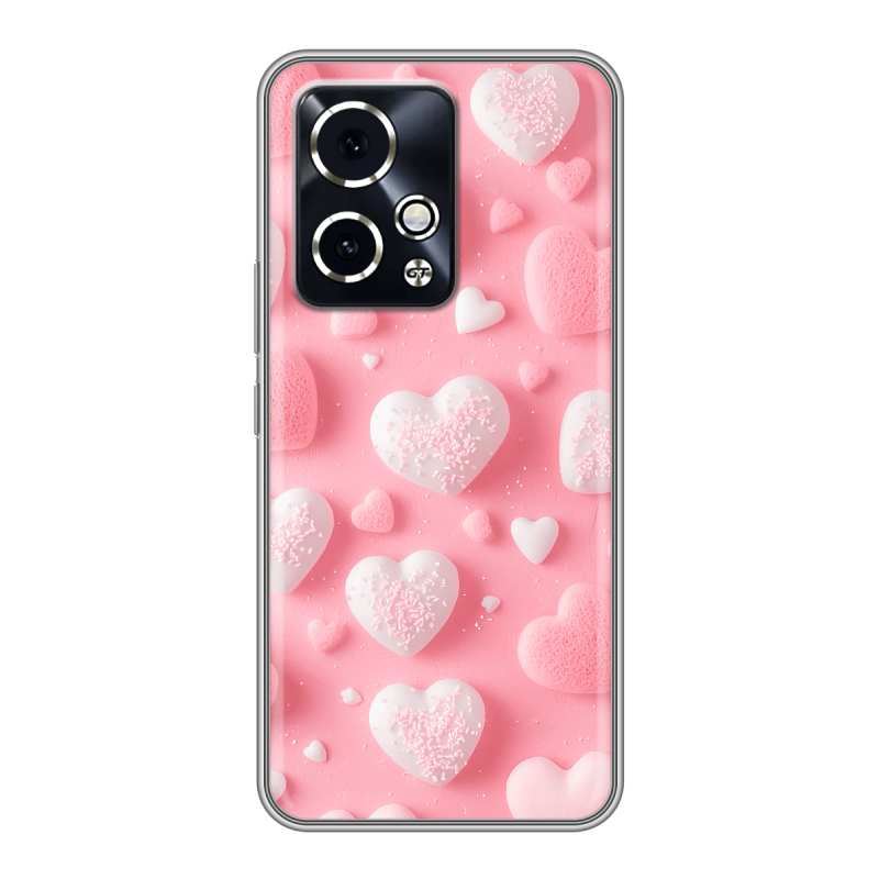 Силиконовый чехол на Honor 90 GT с принтом Сердечки Силиконовый чехол на Honor 90 GT с принтом Сердечки
