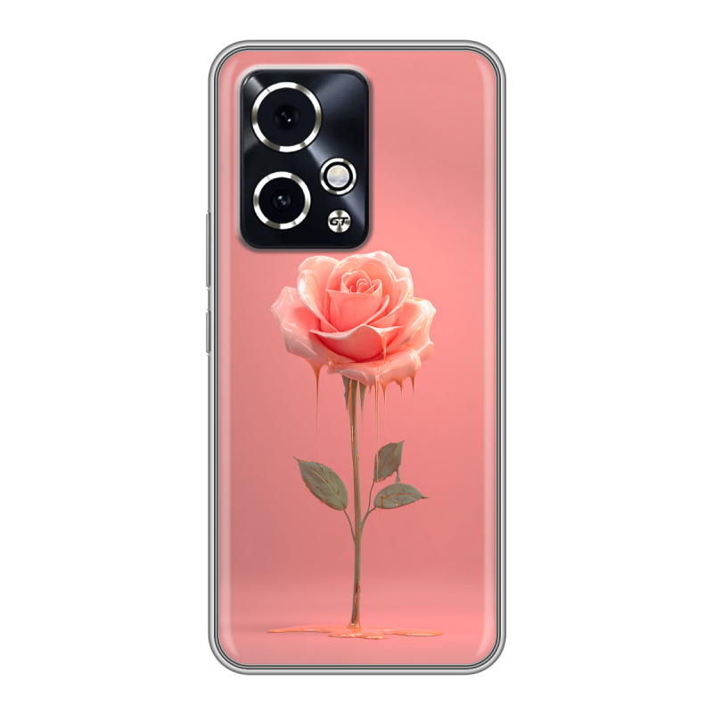 Силиконовый чехол на Honor 90 GT с принтом Розовая роза Силиконовый чехол на Honor 90 GT с принтом Розовая роза