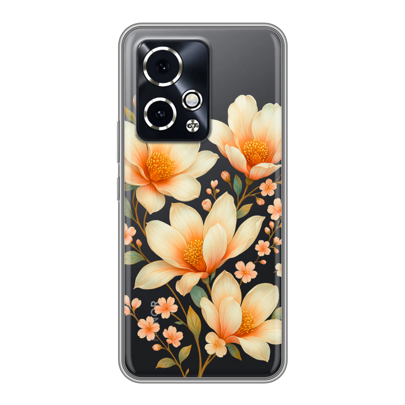 Силиконовый чехол на Honor 90 GT с принтом Цветы Силиконовый чехол на Honor 90 GT с принтом Цветы
