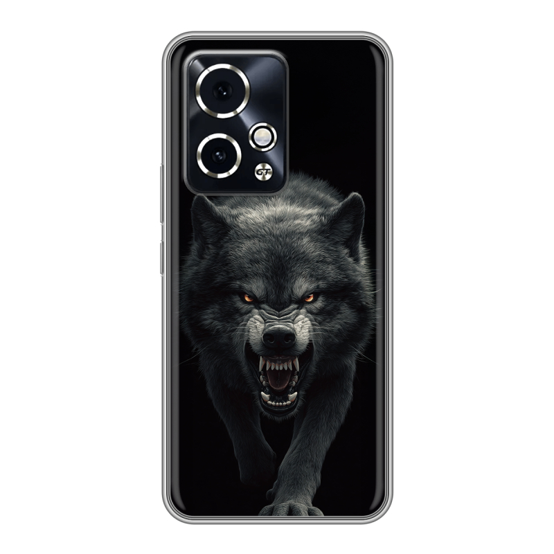 Силиконовый чехол на Honor 90 GT с принтом Волк Силиконовый чехол на Honor 90 GT с принтом Волк