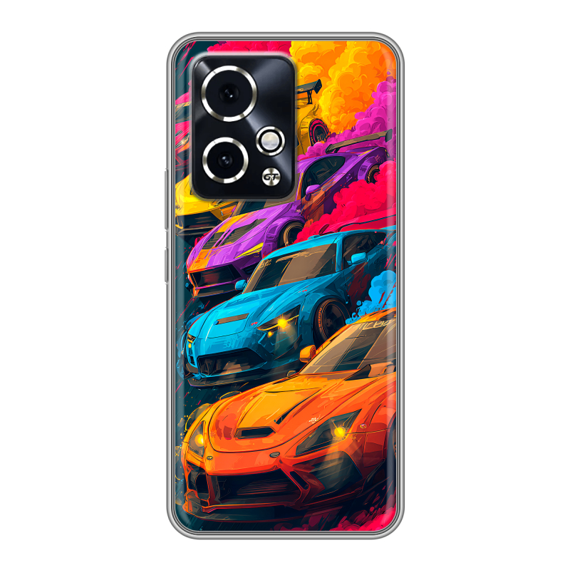 Силиконовый чехол на Honor 90 GT с принтом Тачки Силиконовый чехол на Honor 90 GT с принтом Тачки