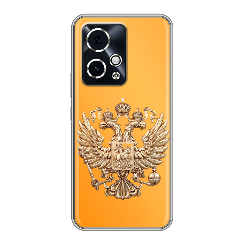Силиконовый чехол на Honor 90 GT с принтом Герб Флаг России Силиконовый чехол на Honor 90 GT с принтом Герб Флаг России
