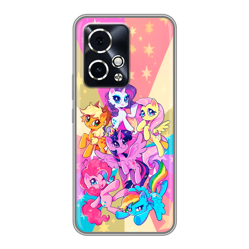 Силиконовый чехол на Honor 90 GT с принтом My little pony Дружба чудо Силиконовый чехол на Honor 90 GT с принтом My little pony Дружба чудо