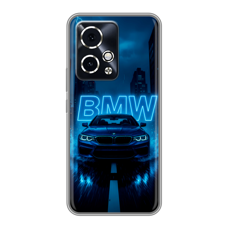 Силиконовый чехол на Honor 90 GT с принтом BMW БМВ Силиконовый чехол на Honor 90 GT с принтом BMW БМВ