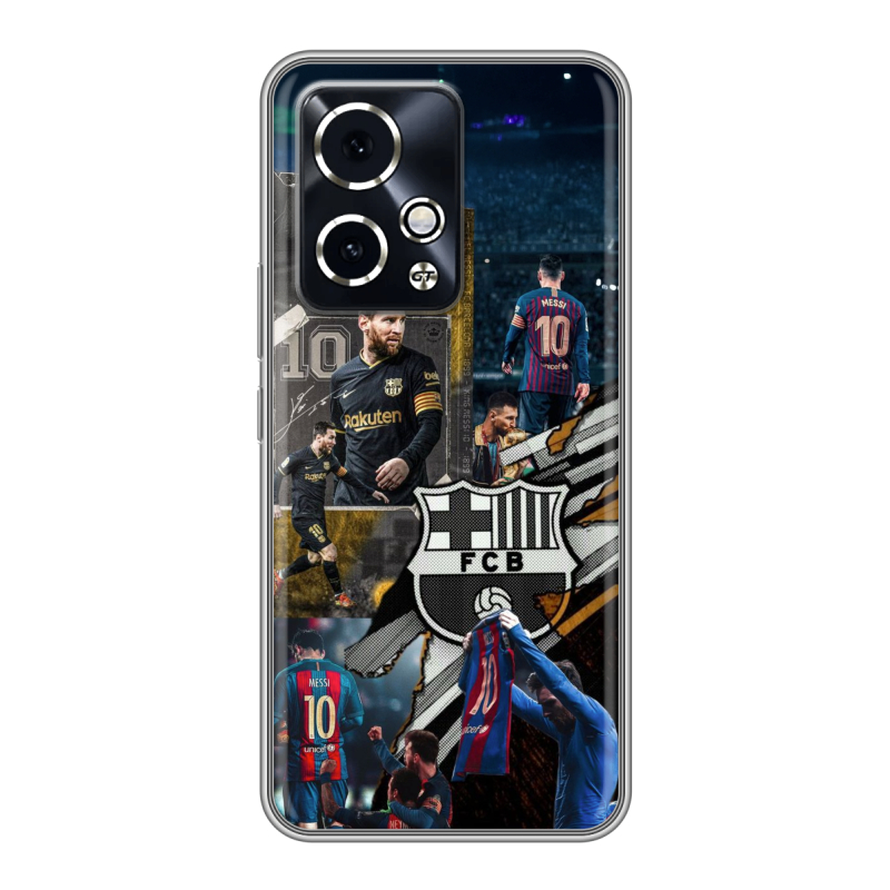 Силиконовый чехол на Honor 90 GT с принтом Messi Barcelona Силиконовый чехол на Honor 90 GT с принтом Messi Barcelona