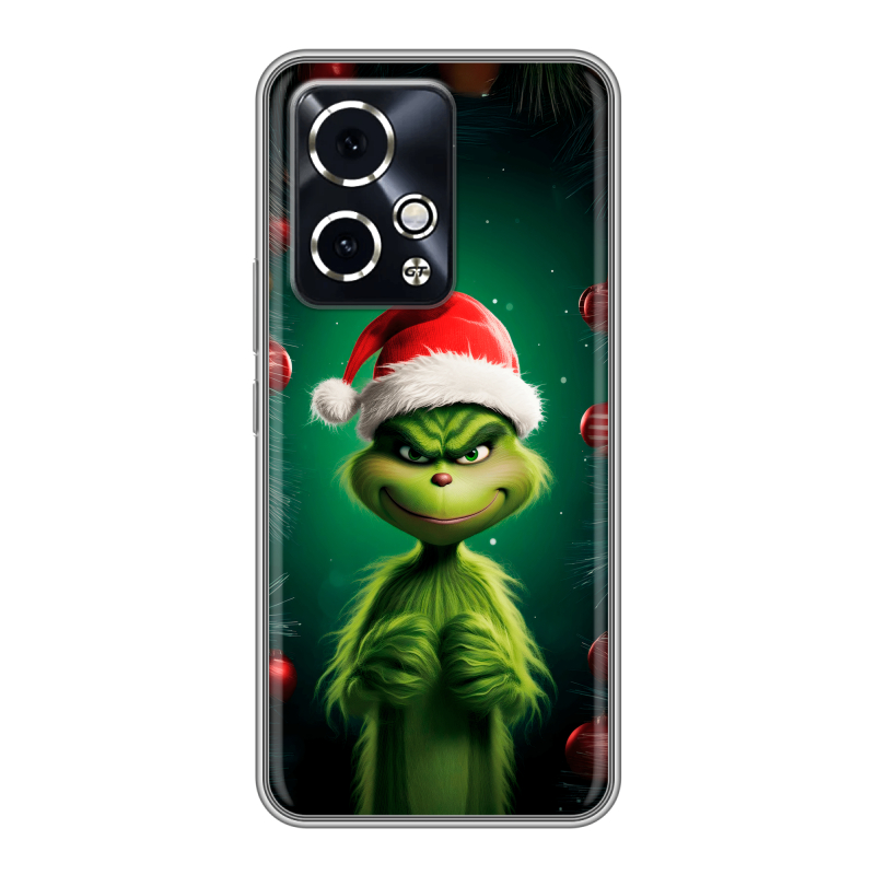 Силиконовый чехол на Honor 90 GT с принтом Гринч Новый год Рождество Силиконовый чехол на Honor 90 GT с принтом Гринч Новый год Рождество