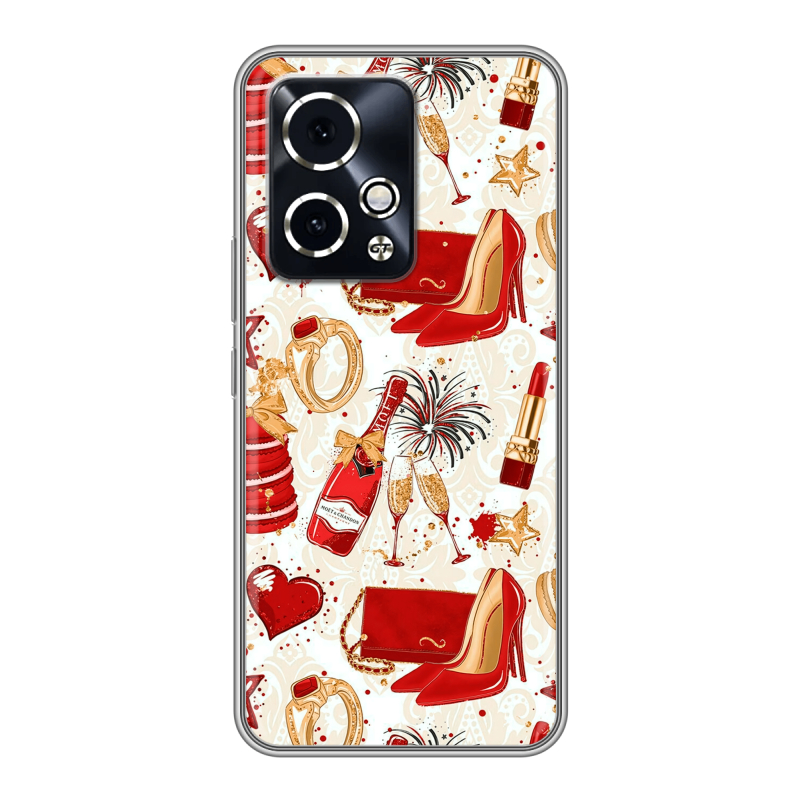 Силиконовый чехол на Honor 90 GT с принтом Новый год Силиконовый чехол на Honor 90 GT с принтом Новый год