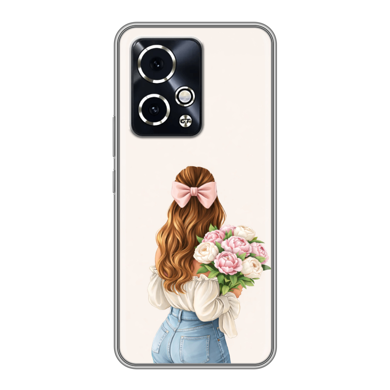 Силиконовый чехол на Honor 90 GT с принтом женский Силиконовый чехол на Honor 90 GT с принтом женский