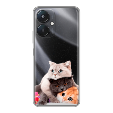 Силиконовый чехол на Xiaomi Redmi 13C 5G с принтом Кошки